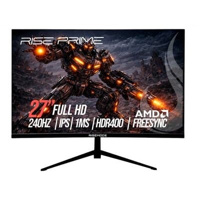 Monitor Gamer Rise Mode Prime 27", Full HD, 240Hz, 1ms, IPS , FreeSync, HDR 400 HDMI e DisplayPort, - RM-MOG-27F240FH-B