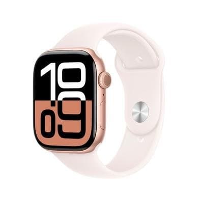 Apple Watch Series 10 GPS + Cellular, Caixa Cor de Ouro Rosa de Alumínio de 46 mm, Pulseira Esportiva Blush-Clara, Tamanho P/M - MWY63AM/A