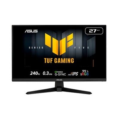 Monitor Gamer ASUS TUF 27", Full HD, 240Hz, 0.3ms, Fast IPS, VRR, G-Sync Comp, FreeSync Premium, HDR10, Som Integrado, - VG279QM5A Aro 27