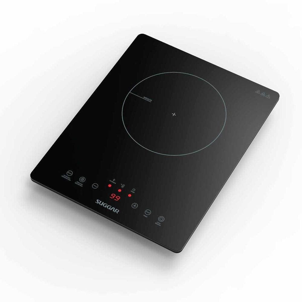 Fogão de Mesa Cooktop de Indução 1 Zonas de Aquecimento Suggar - Cooktop de Indução