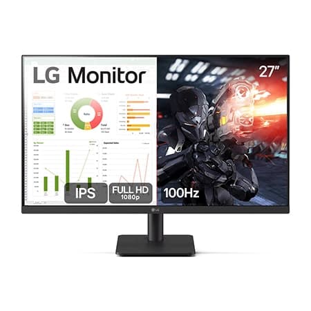 LG Monitor PC Gamer 27” IPS, Full HD, 100Hz, HDMI - 27MS500-B